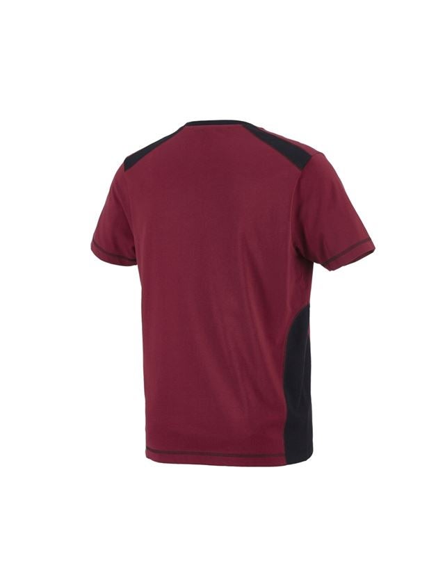 T-Shirts, Pullover & Skjorter: T-Shirt cotton e.s.active + bordeaux/sort 1