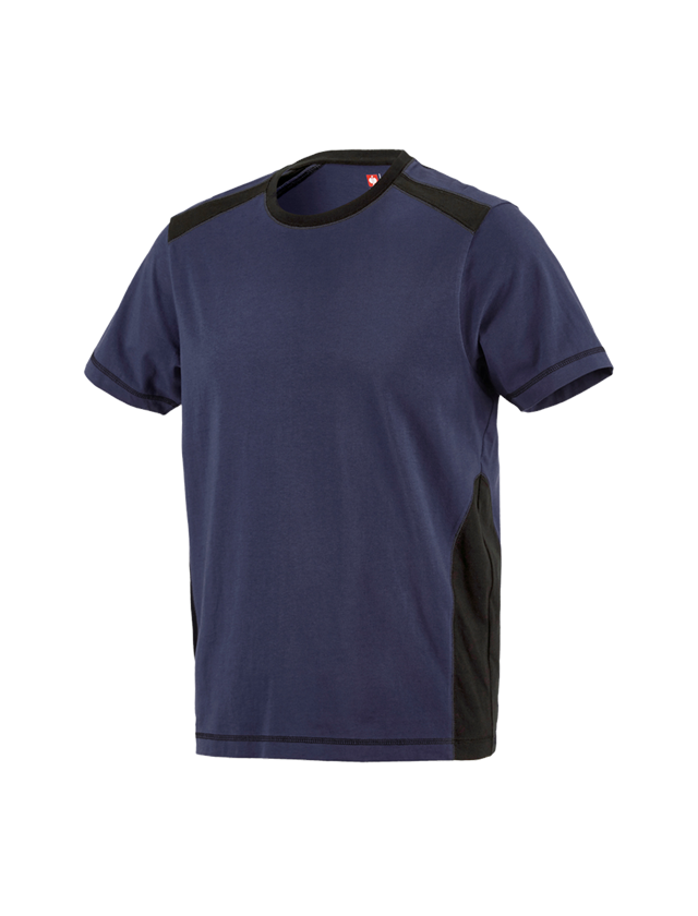 T-Shirts, Pullover & Skjorter: T-Shirt cotton e.s.active + mørkeblå/sort 1