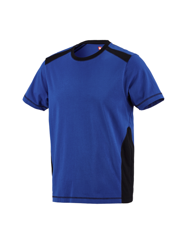 T-Shirts, Pullover & Skjorter: T-Shirt cotton e.s.active + kornblå/sort 1