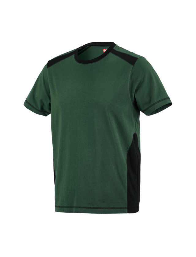 T-Shirts, Pullover & Skjorter: T-Shirt cotton e.s.active + grøn/sort 2