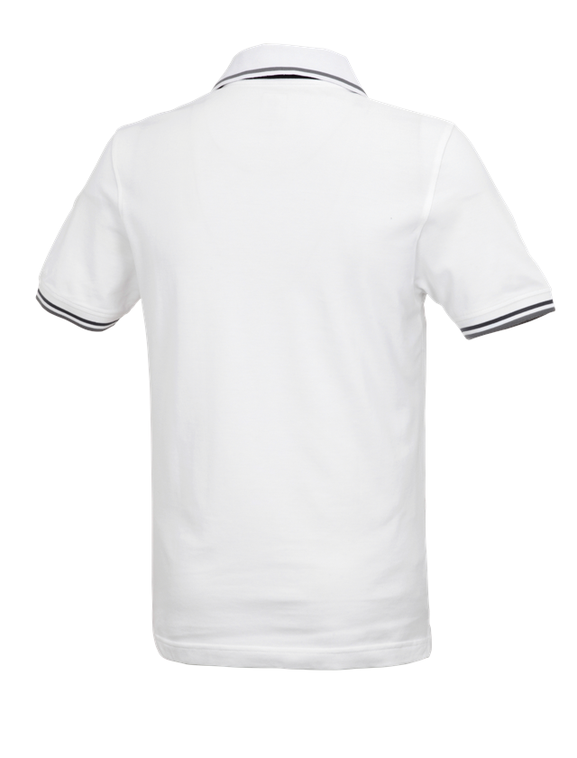 Emner: e.s. Polo-Shirt cotton Deluxe Colour + hvid/antracit 2