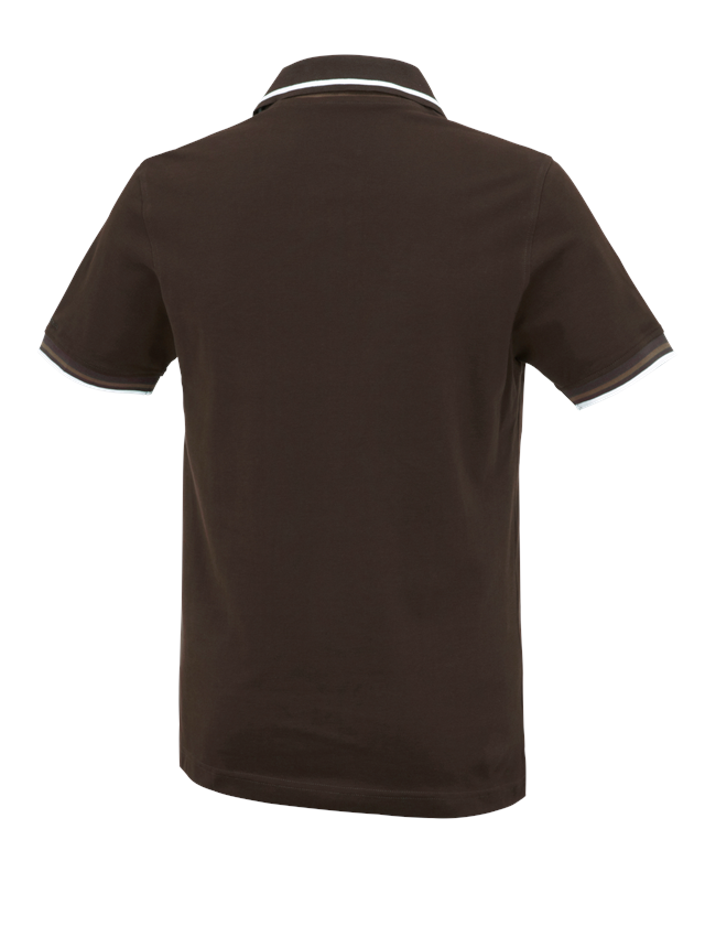 T-Shirts, Pullover & Skjorter: e.s. Polo-Shirt cotton Deluxe Colour + kastanje/hasselnød 3