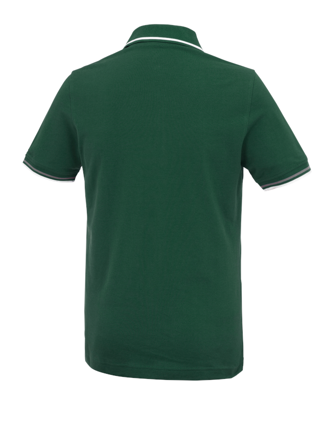 T-Shirts, Pullover & Skjorter: e.s. Polo-Shirt cotton Deluxe Colour + grøn/aluminium 1