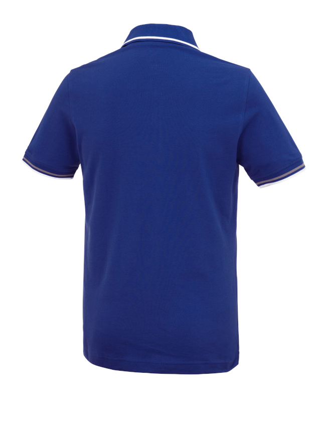 T-Shirts, Pullover & Skjorter: e.s. Polo-Shirt cotton Deluxe Colour + kornblå/aluminium 1