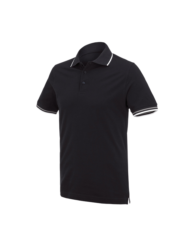 T-Shirts, Pullover & Skjorter: e.s. Polo-Shirt cotton Deluxe Colour + sort/sølv 2