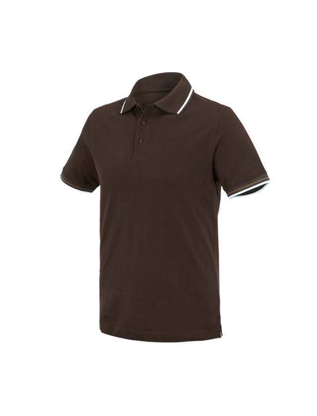 T-Shirts, Pullover & Skjorter: e.s. Polo-Shirt cotton Deluxe Colour + kastanje/hasselnød 2