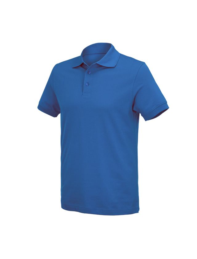 Emner: e.s. Polo-Shirt cotton Deluxe + ensianblå