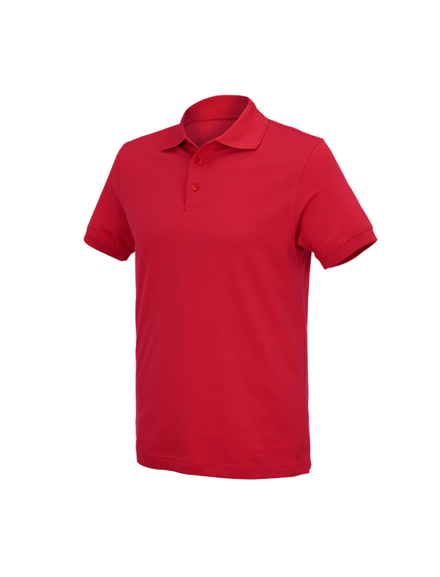 T-Shirts, Pullover & Skjorter: e.s. Polo-Shirt cotton Deluxe + ildrød 2