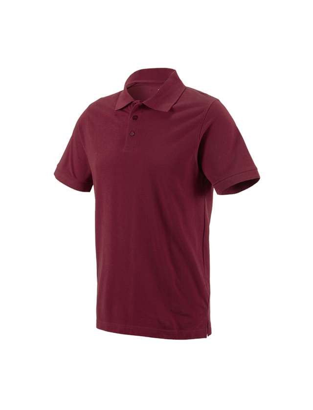 T-Shirts, Pullover & Skjorter: e.s. Polo-Shirt cotton + bordeaux