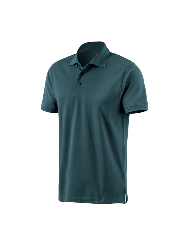 Emner: e.s. Polo-Shirt cotton + havblå