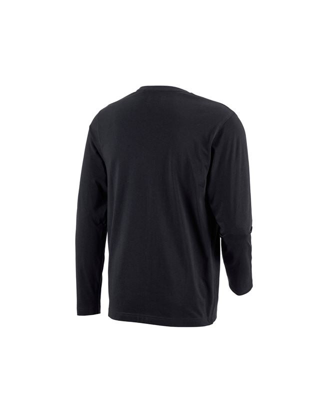 T-Shirts, Pullover & Skjorter: e.s. Longsleeve cotton + sort 1