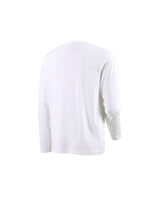 T-Shirts, Pullover & Skjorter: e.s. Longsleeve cotton + hvid 1