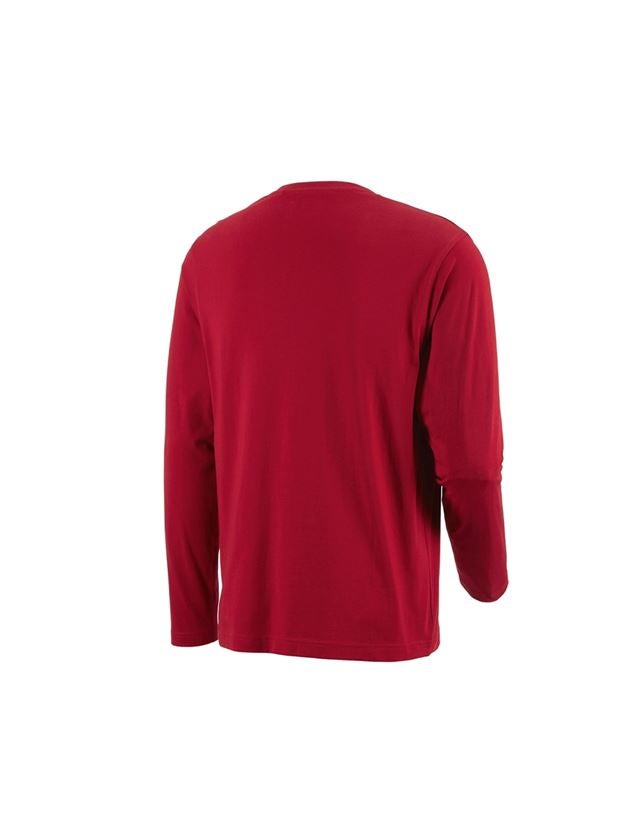 T-Shirts, Pullover & Skjorter: e.s. Longsleeve cotton + rød 1