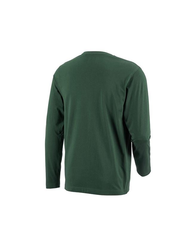 T-Shirts, Pullover & Skjorter: e.s. Longsleeve cotton + grøn 1