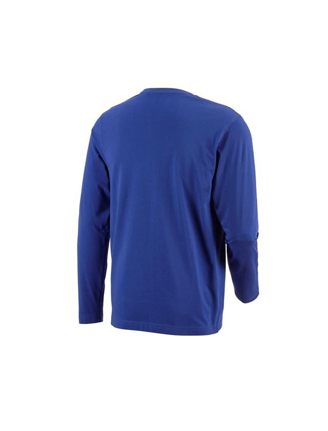 T-Shirts, Pullover & Skjorter: e.s. Longsleeve cotton + kornblå 1