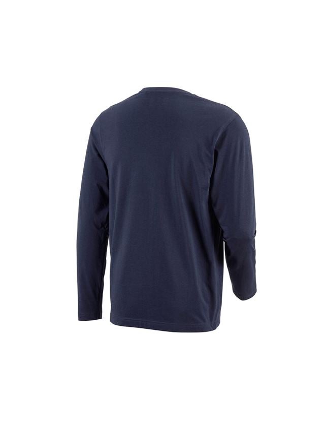 T-Shirts, Pullover & Skjorter: e.s. Longsleeve cotton + mørkeblå 3