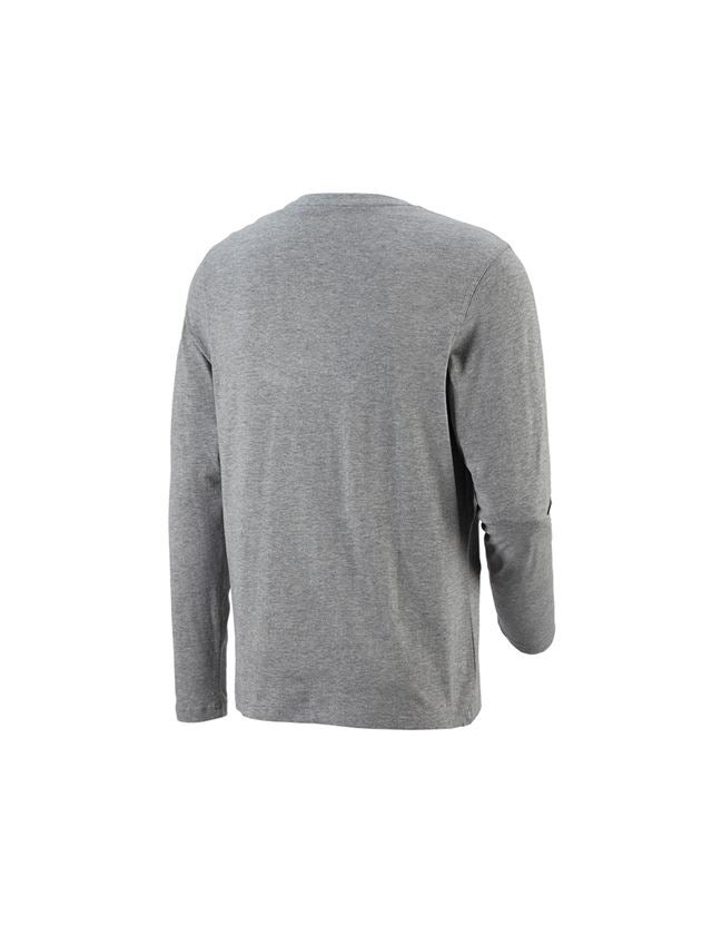T-Shirts, Pullover & Skjorter: e.s. Longsleeve cotton + gråmeleret 2
