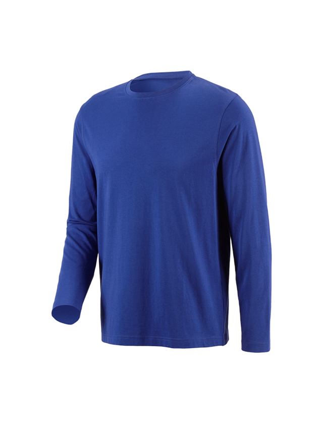 T-Shirts, Pullover & Skjorter: e.s. Longsleeve cotton + kornblå