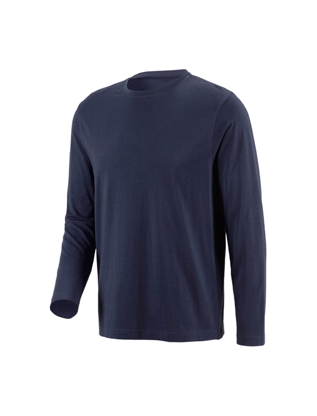 T-Shirts, Pullover & Skjorter: e.s. Longsleeve cotton + mørkeblå 2
