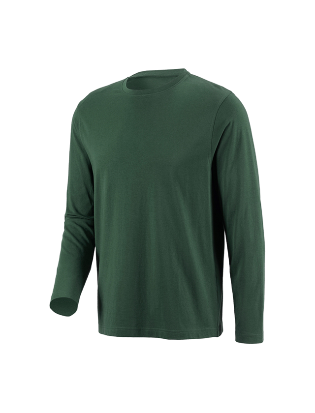 T-Shirts, Pullover & Skjorter: e.s. Longsleeve cotton + grøn