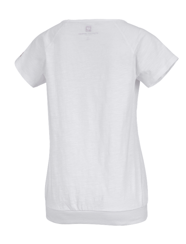 T-Shirts, Pullover & Skjorter: e.s. T-Shirt cotton slub, damer + hvid 1
