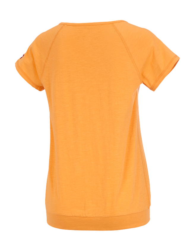 T-Shirts, Pullover & Skjorter: e.s. T-Shirt cotton slub, damer + lys orange 1