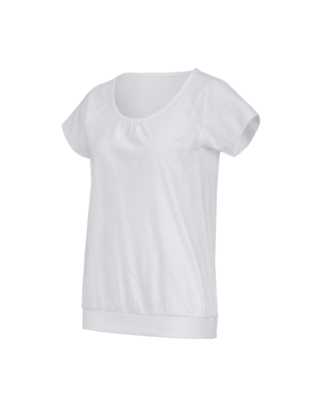 Topics: e.s. T-shirt cotton slub, ladies' + white