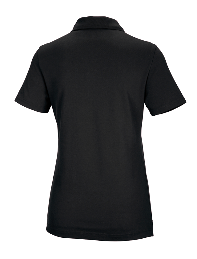 T-Shirts, Pullover & Skjorter: e.s. funktions poloshirt poly cotton, damer + sort 1