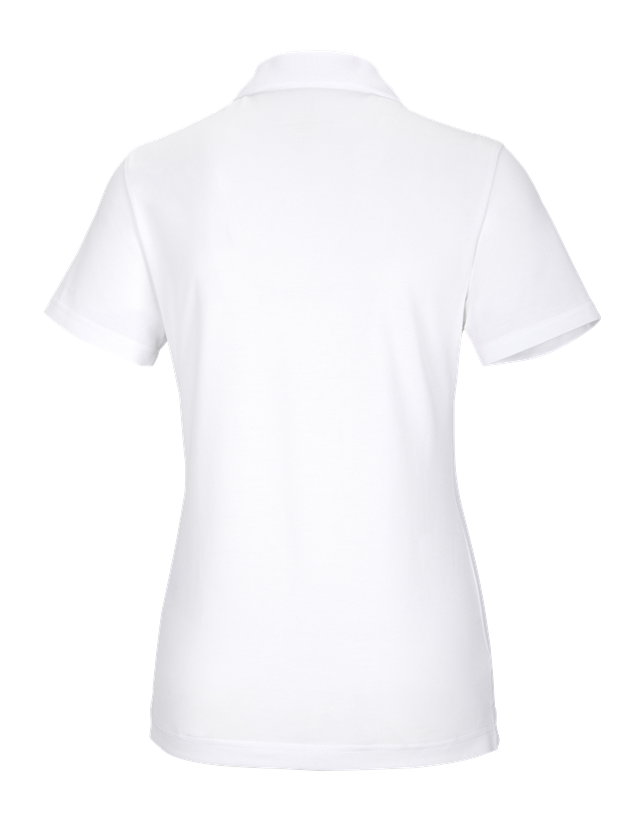 T-Shirts, Pullover & Skjorter: e.s. funktions poloshirt poly cotton, damer + hvid 1
