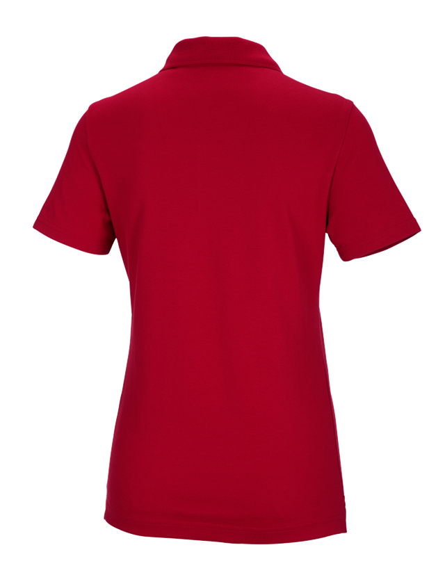 T-Shirts, Pullover & Skjorter: e.s. funktions poloshirt poly cotton, damer + ildrød 1