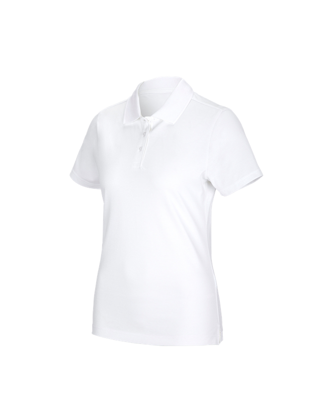 Joiners / Carpenters: e.s. Functional polo shirt poly cotton, ladies' + white