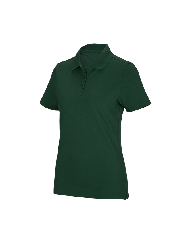 T-Shirts, Pullover & Skjorter: e.s. funktions poloshirt poly cotton, damer + grøn 2