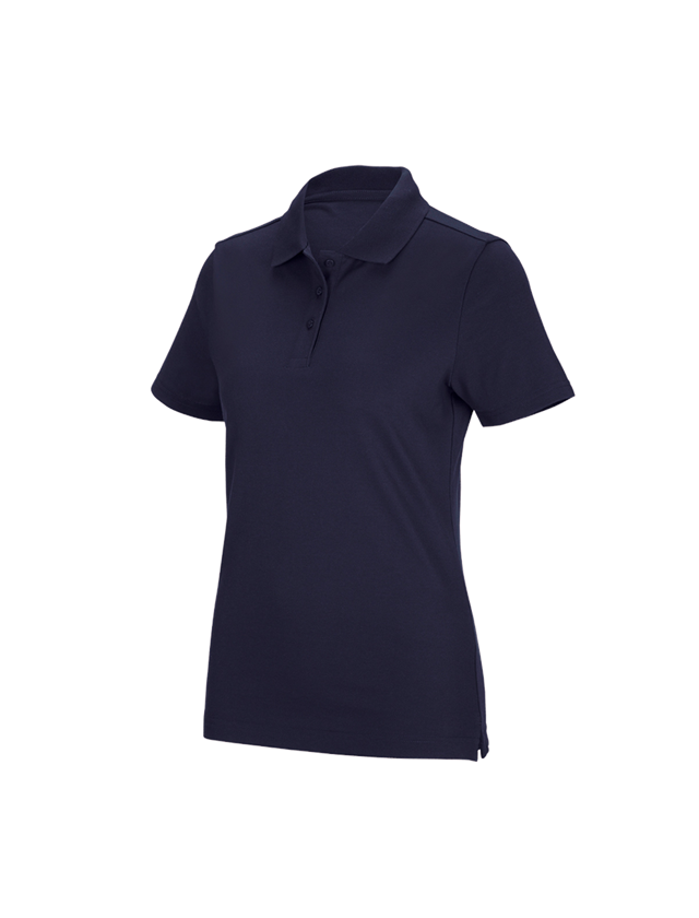 T-Shirts, Pullover & Skjorter: e.s. funktions poloshirt poly cotton, damer + mørkeblå 2