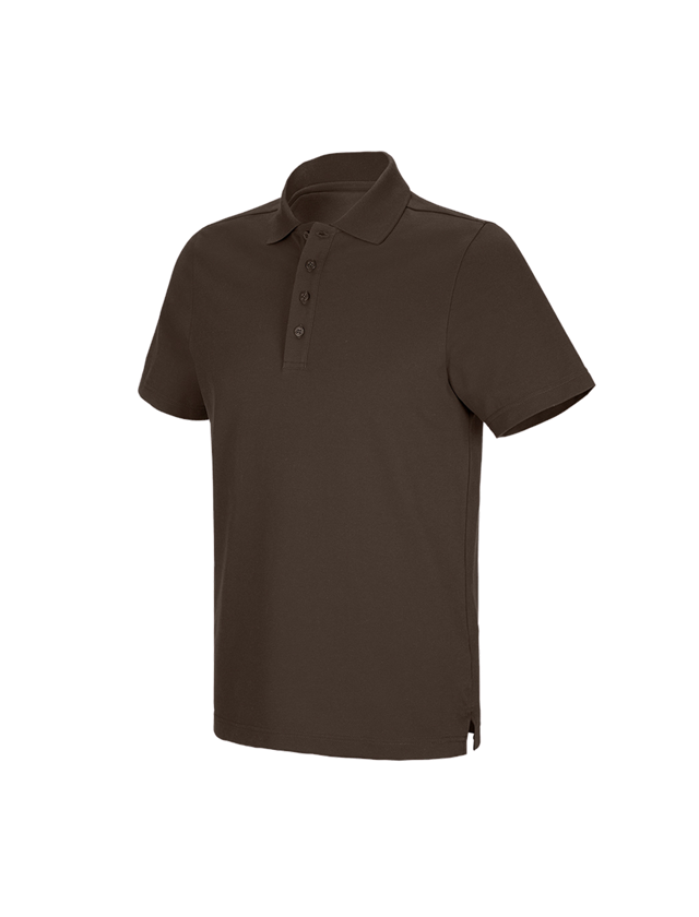 Topics: e.s. Functional polo shirt poly cotton + chestnut