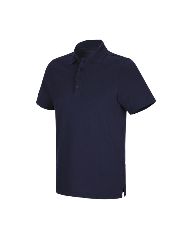 T-Shirts, Pullover & Skjorter: e.s. funktions-poloshirt poly cotton + mørkeblå
