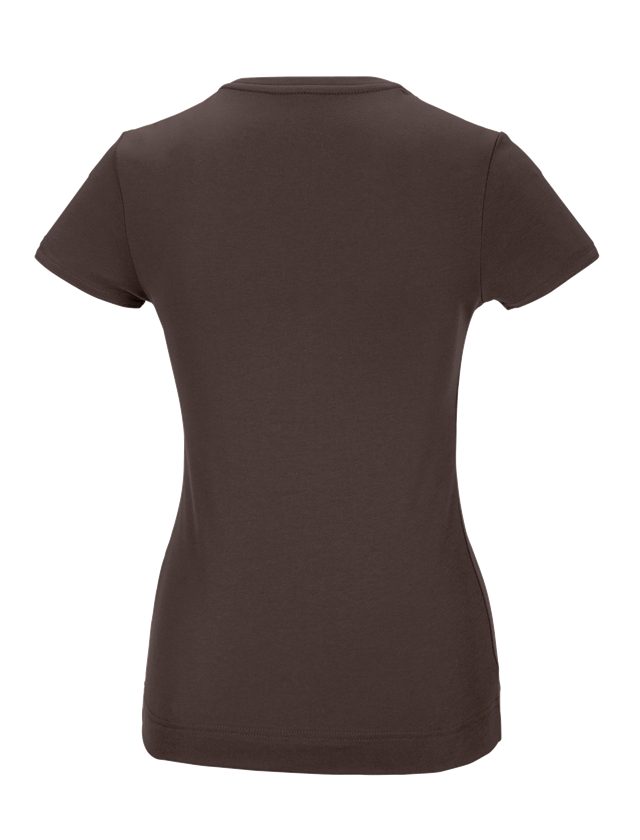 T-Shirts, Pullover & Skjorter: e.s. funktions-T-shirt poly cotton, damer + kastanje 1