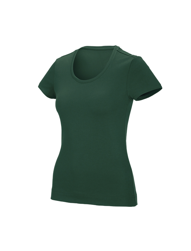 T-Shirts, Pullover & Skjorter: e.s. funktions-T-shirt poly cotton, damer + grøn 2