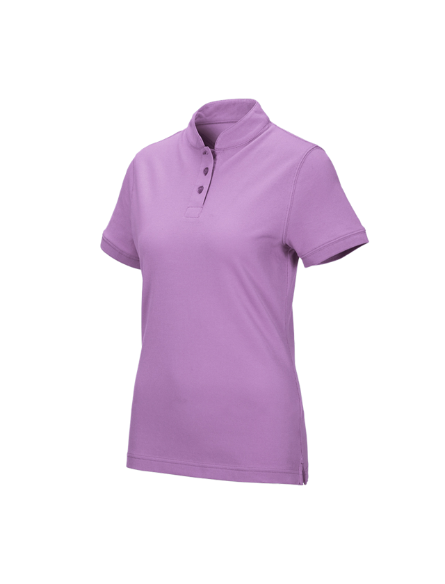 T-Shirts, Pullover & Skjorter: e.s. polo-shirt cotton Mandarin, damer + lavendel