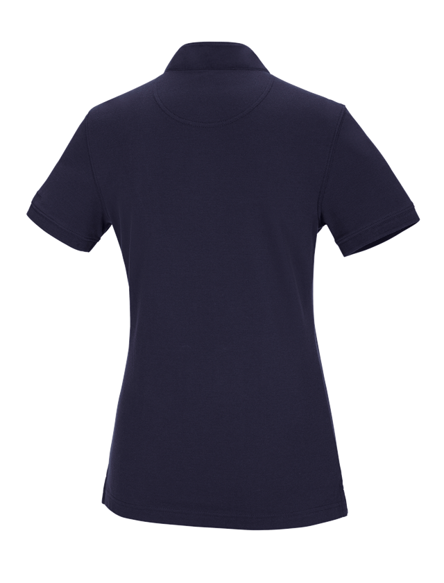 T-Shirts, Pullover & Skjorter: e.s. polo-shirt cotton Mandarin, damer + mørkeblå 1