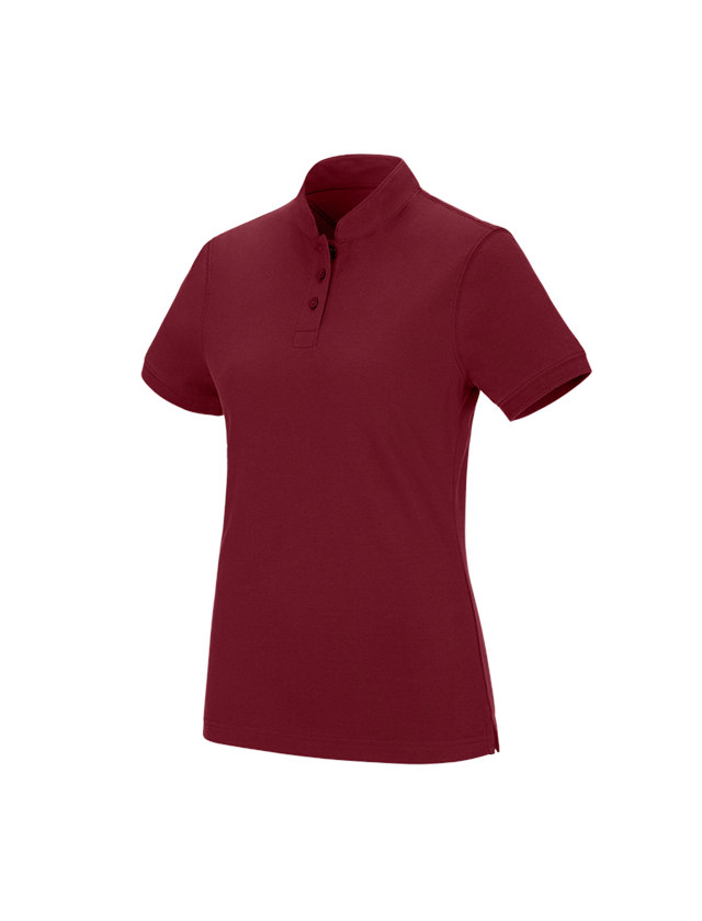 T-Shirts, Pullover & Skjorter: e.s. polo-shirt cotton Mandarin, damer + rubin