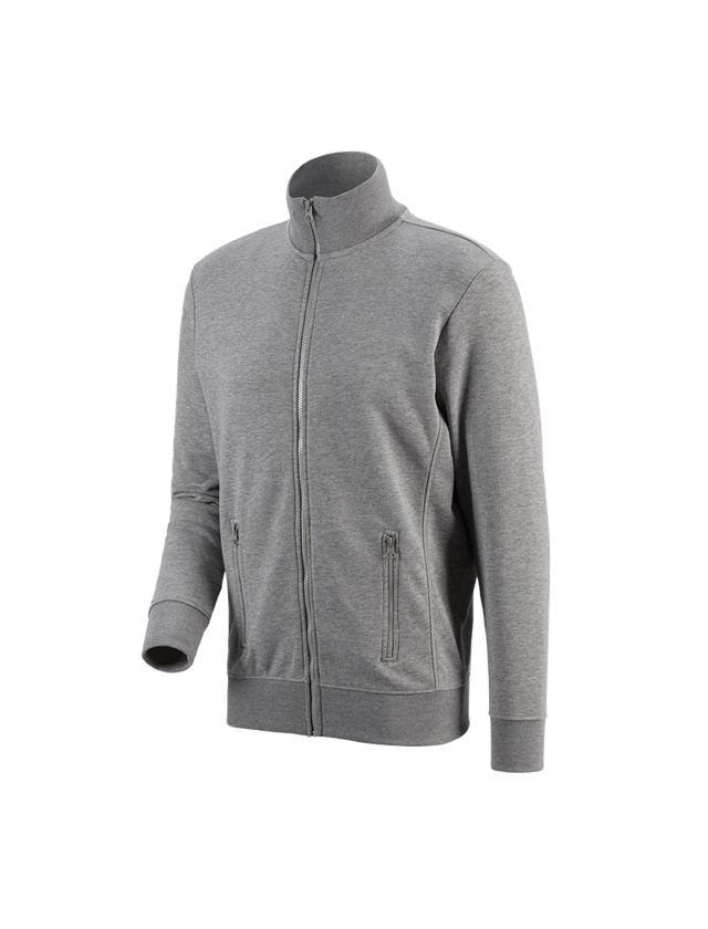 T-Shirts, Pullover & Skjorter: e.s. Sweatjakke poly cotton + gråmeleret