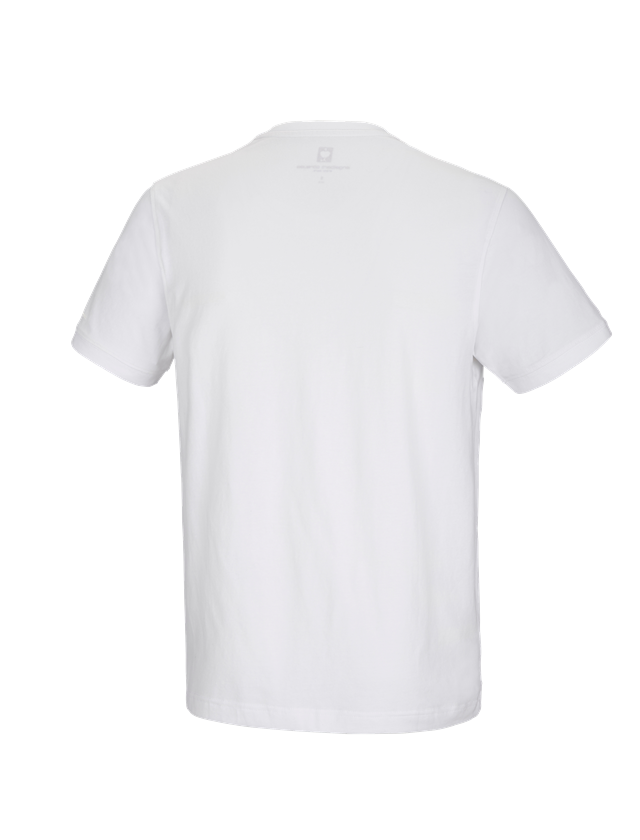 T-Shirts, Pullover & Skjorter: e.s. T-shirt cotton stretch Pocket + hvid 3
