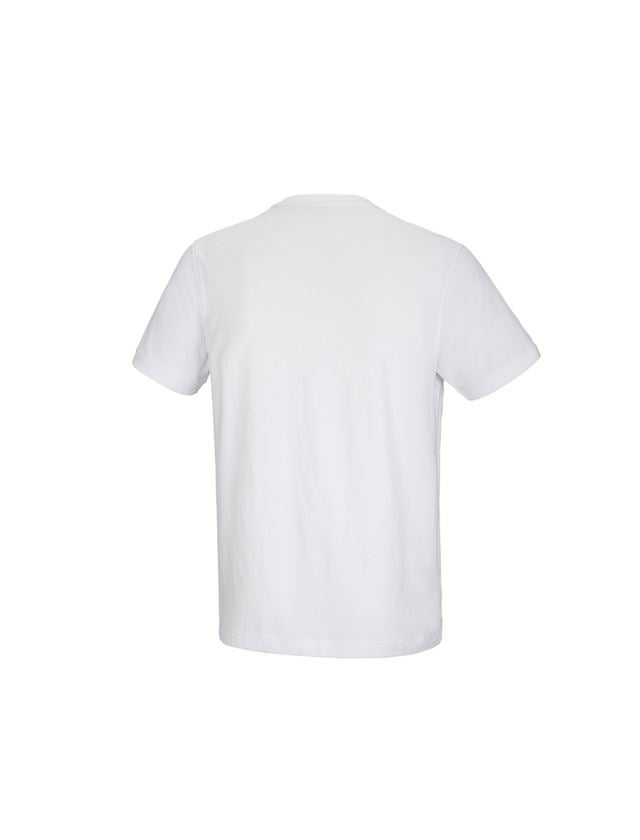 T-Shirts, Pullover & Skjorter: e.s. T-shirt cotton stretch Pocket + hvid 3