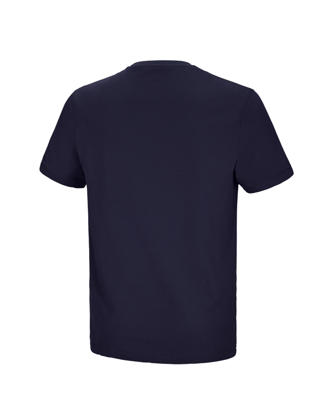 T-Shirts, Pullover & Skjorter: e.s. T-shirt cotton stretch Pocket + mørkeblå 3