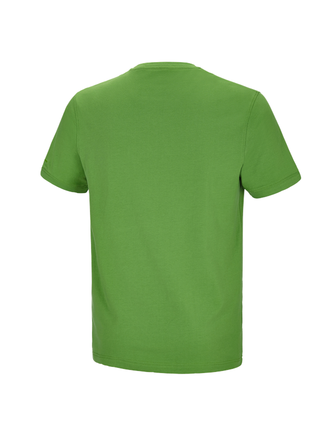 Emner: e.s. T-shirt cotton stretch Pocket + havgrøn 1