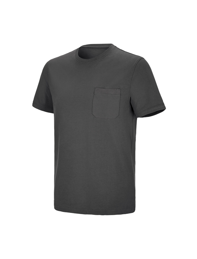 Emner: e.s. T-shirt cotton stretch Pocket + antracit