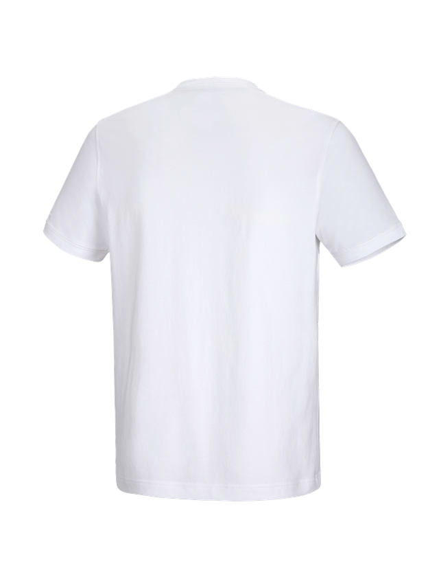 Topics: e.s. T-shirt cotton stretch V-Neck + white 3