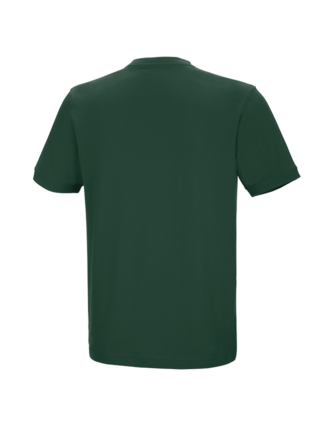 T-Shirts, Pullover & Skjorter: e.s. T-shirt cotton stretch V-Neck + grøn 1