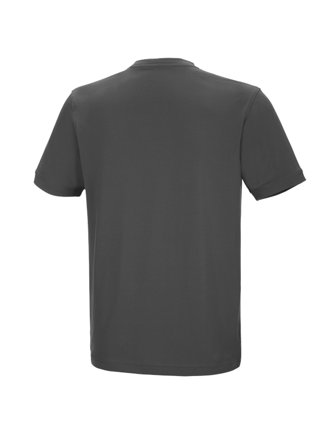T-Shirts, Pullover & Skjorter: e.s. T-shirt cotton stretch V-Neck + antracit 1