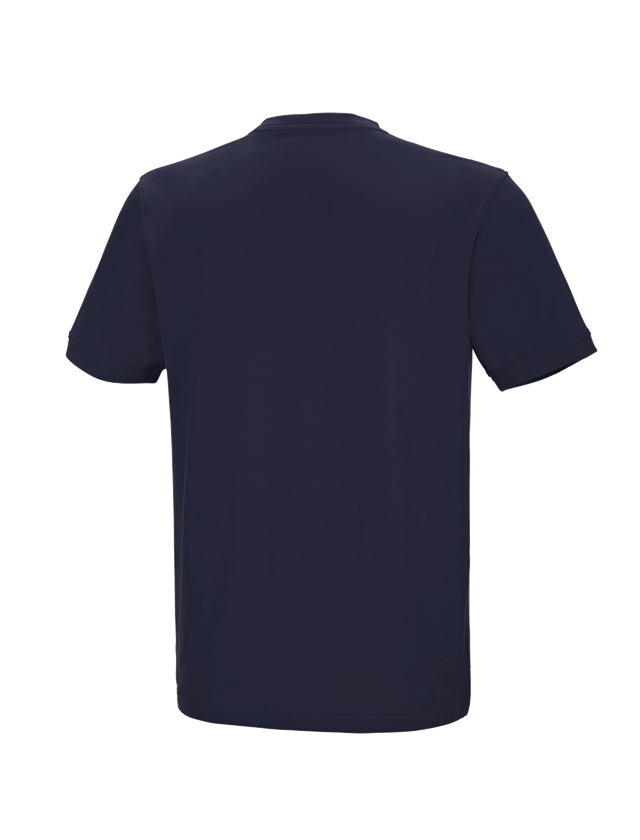 T-Shirts, Pullover & Skjorter: e.s. T-shirt cotton stretch V-Neck + mørkeblå 3